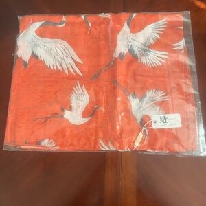 Elegant Orange Crane Hair Scarf by Classic